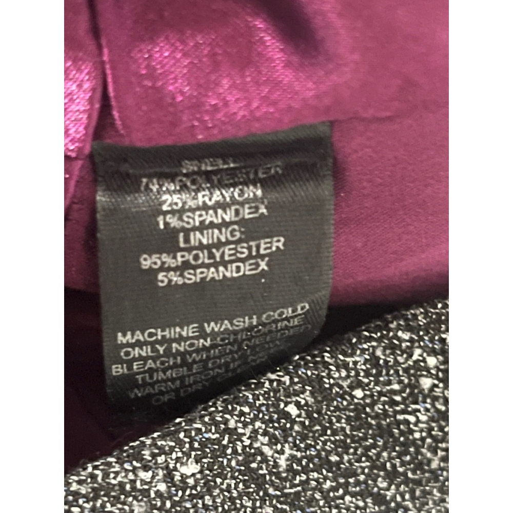 White House Black Market Charcoal Gray Tweed Style Dress Size 12 - Picture 7 of 7